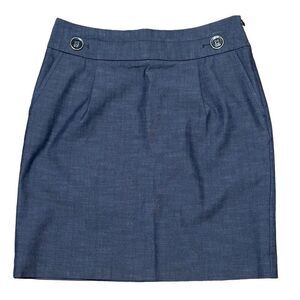 LOFT Ann Taylor Blue Gray Pencil Skirt Size 4